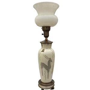 Rookwood Pottery Lamp Stag By Loretta Holtkamp 1949 NOT Tested Needs New Cord